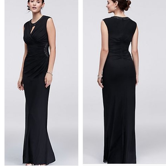 MARINA EMBELLISH FAUX WRAP GOWN 🆕 - Picture 1 of 8